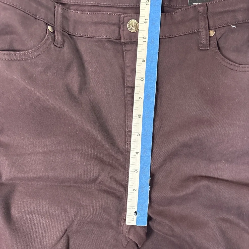 Buffalo David Bitton Soft Stretch High-Rise Skin Jeans Brown Size 14 NWT